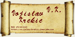 Vojislav Krekić vizit kartica